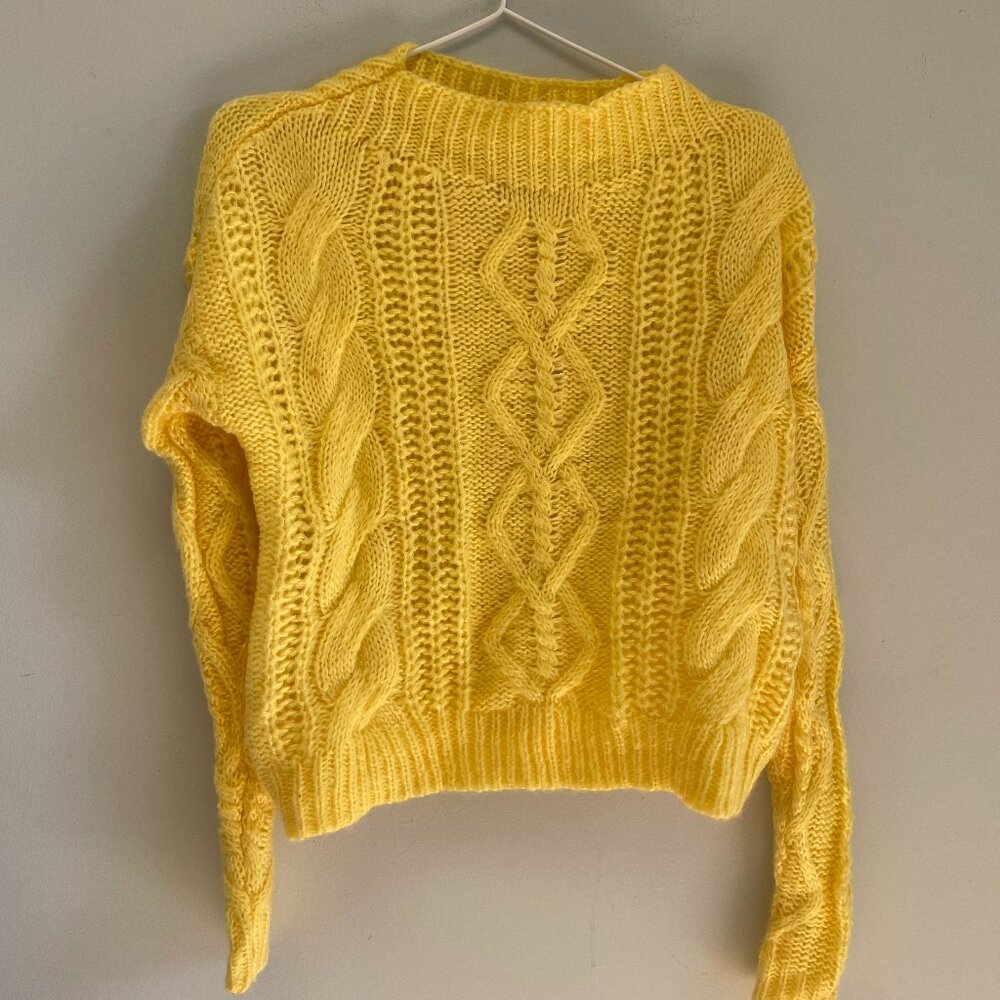 Yellow Cableknit Sweater